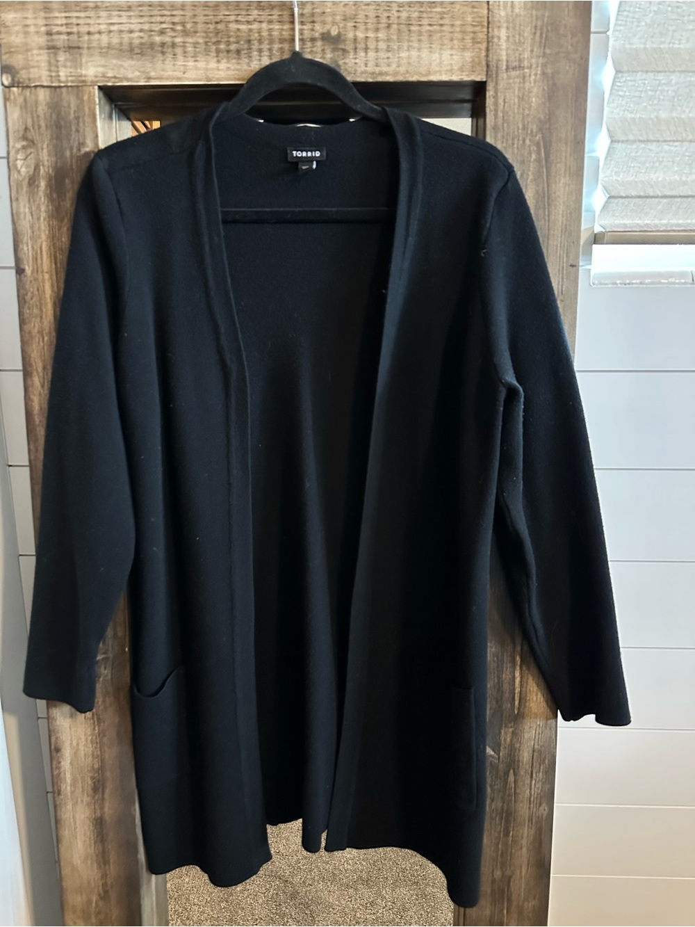 Torrid Black Open-Front Knit Cardigan Sweater Basics Casual layering Duster 0